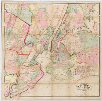 HENRY F. WALLING (1825-1889) Map of the City of New York and Its Vicinity. 1866.                                                                 